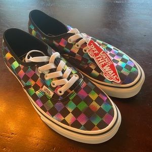 Vans authentic iridescent checkerboard shoes